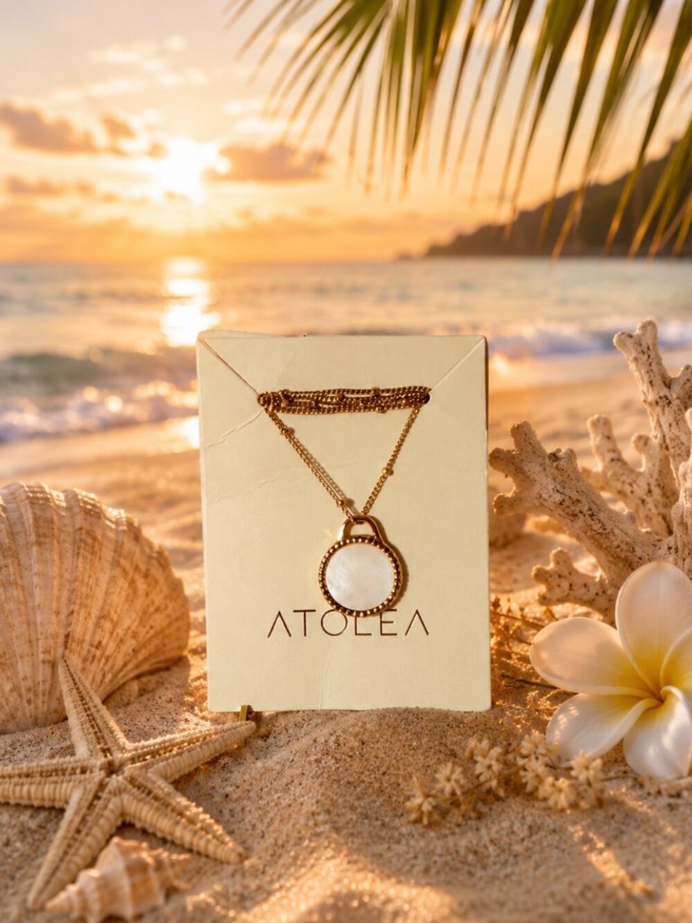 NWT ATOLEA Mother of Pearl Necklace